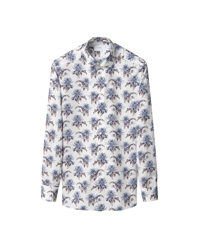 Floral Print Signature Twill Shirt fra Eton