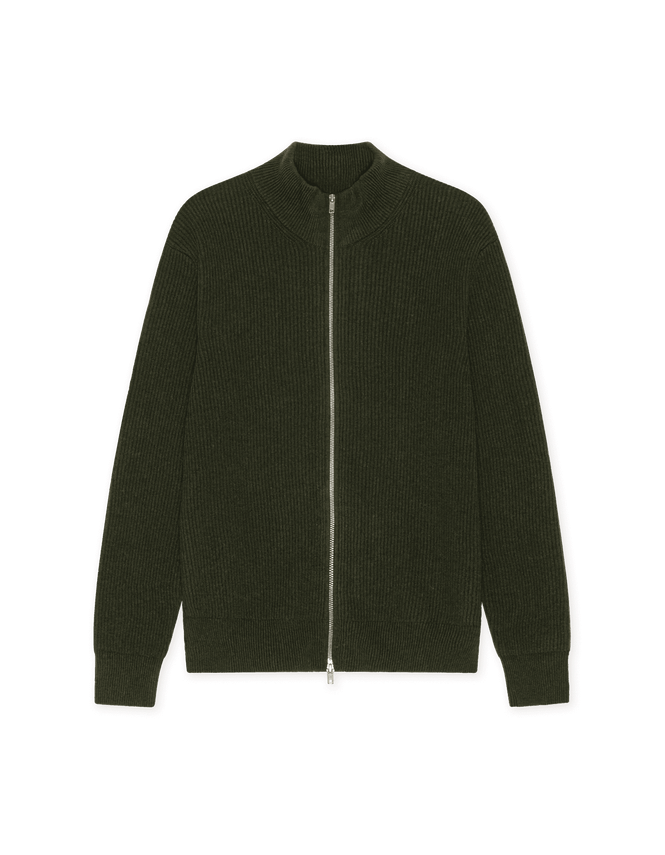 Wool Rib Zipper Knit fra Les Deux