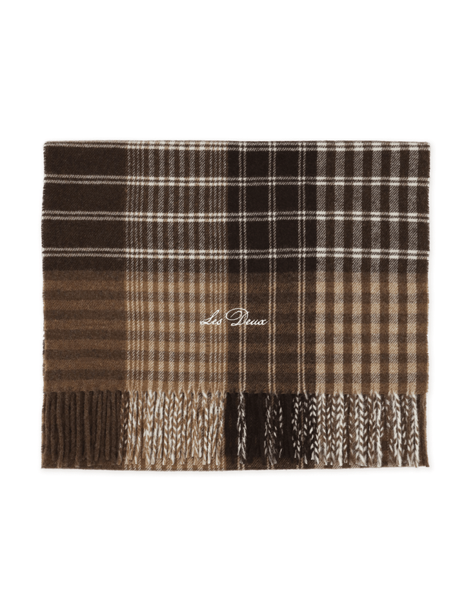 Signature Patchwork Check Scarf fra Les Deux