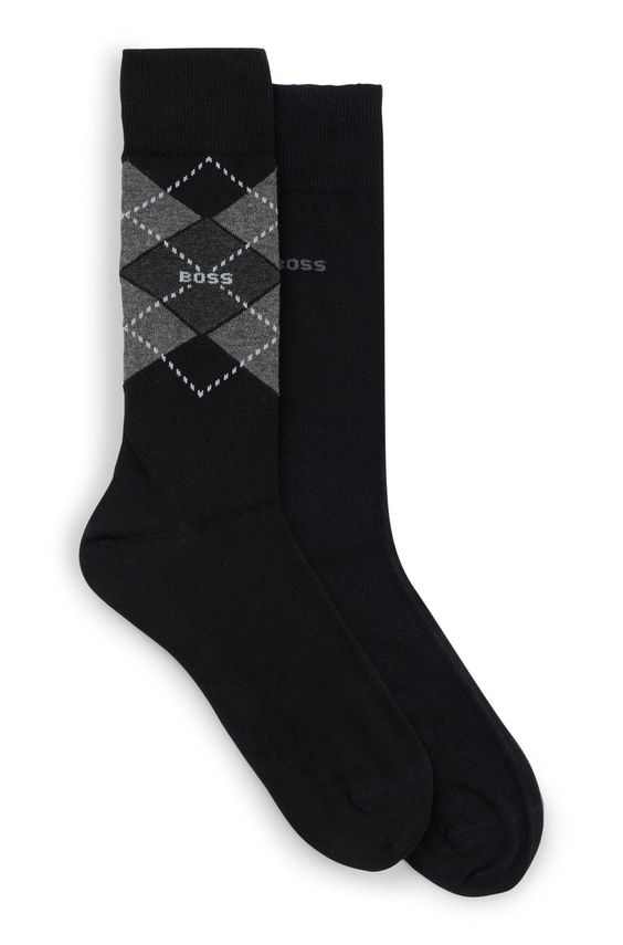 BOSS Black 2-pak argyle strømper – stil og komfort