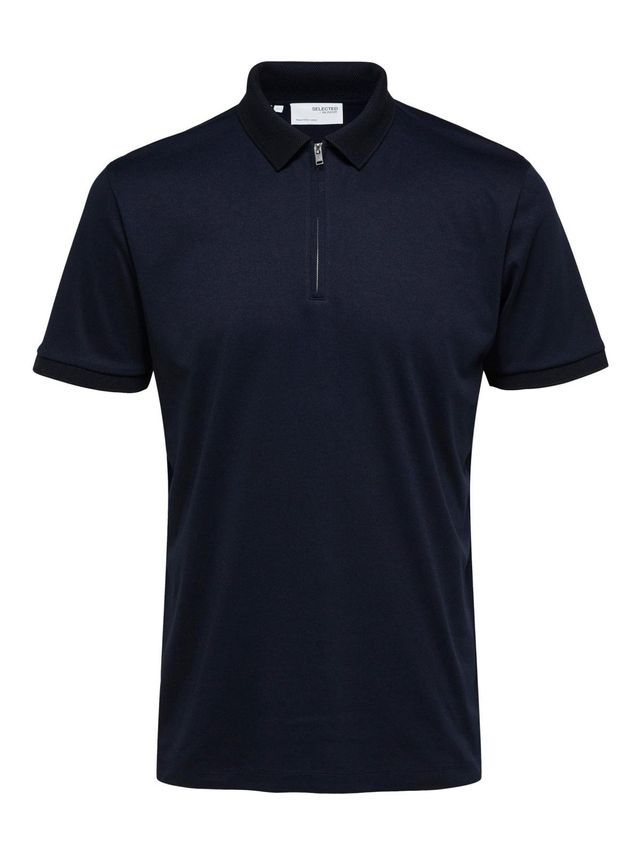 Slhfave Zip Ss Polo B fra Selected - Fantastisk tilbud!