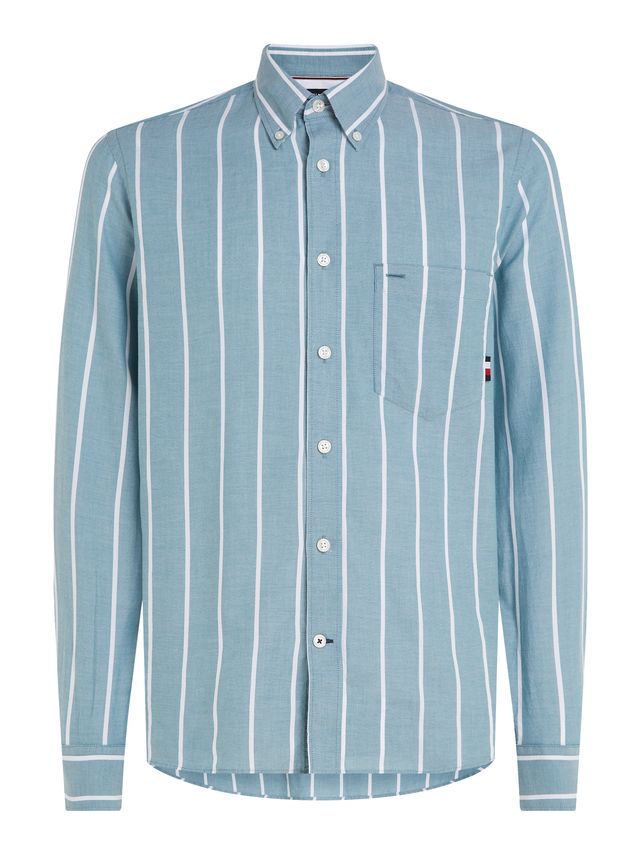 Stribet Oxford-skjorte fra Tommy Hilfiger på tilbud!