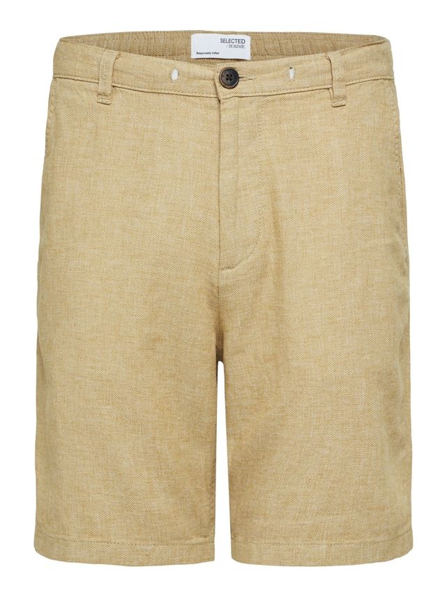Slhregular Brody Linen Shorts Noos fra Selected