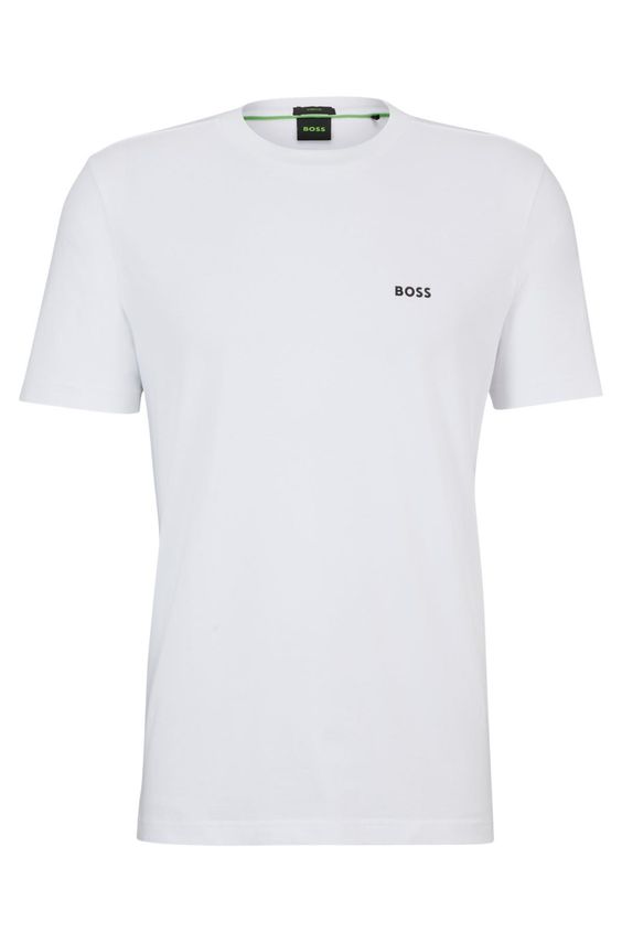 BOSS T-shirt med kontrastlogo – Stilfuld og komfortabel tee