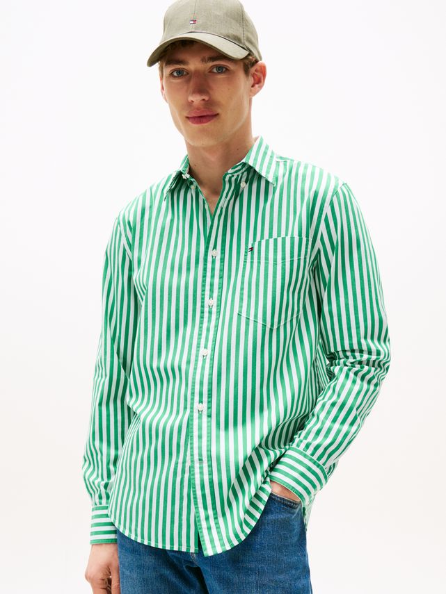 Tommy Hilfiger Flex Poplin Stribet Skjorte til Mænd
