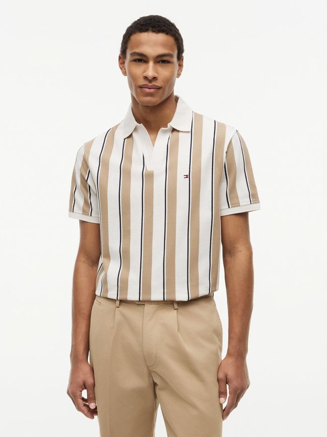 V Neck Crepe Classic Polo fra Tommy Hilfiger