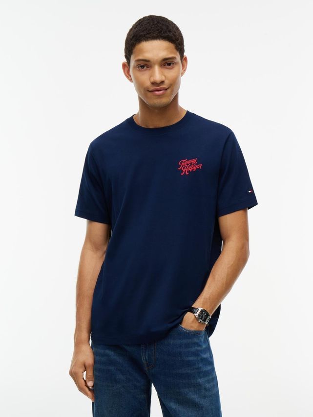 Ic Graphic Back Print Tee fra Tommy Hilfiger
