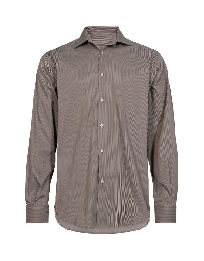 Striped Shirt L S Modern Fit fra Gino Marcello