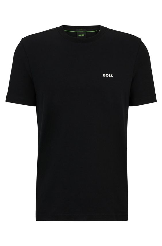 BOSS T-shirt med kontrastlogo – Stilfuld og komfortabel Tee