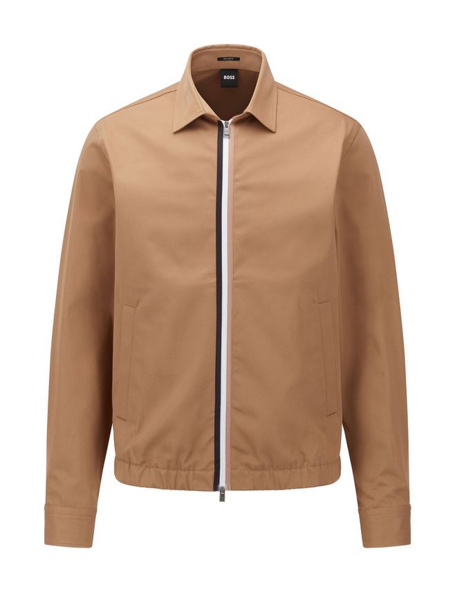 BOSS Lawson Z Overshirt med Lynlås - Stil og Komfort