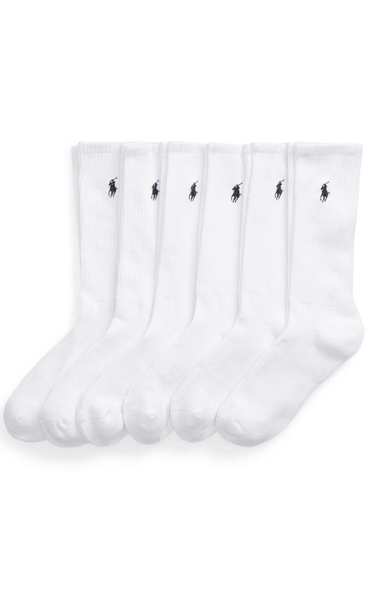 Cas Crew 6pk Crew Sock 6 Pack fra Ralph Lauren