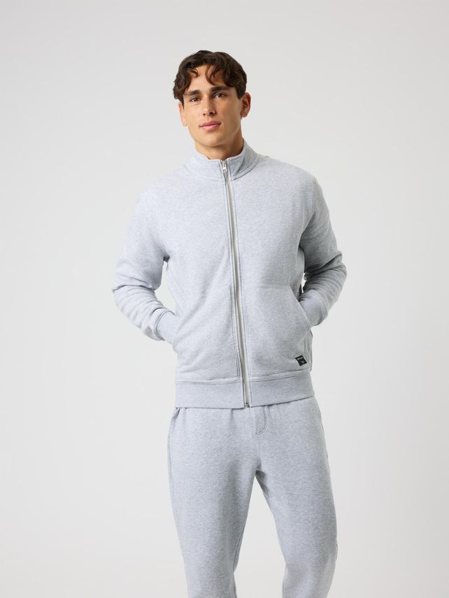 Centre Full Zip Sweatshirt, Winter Moss Melange fra Björn Borg