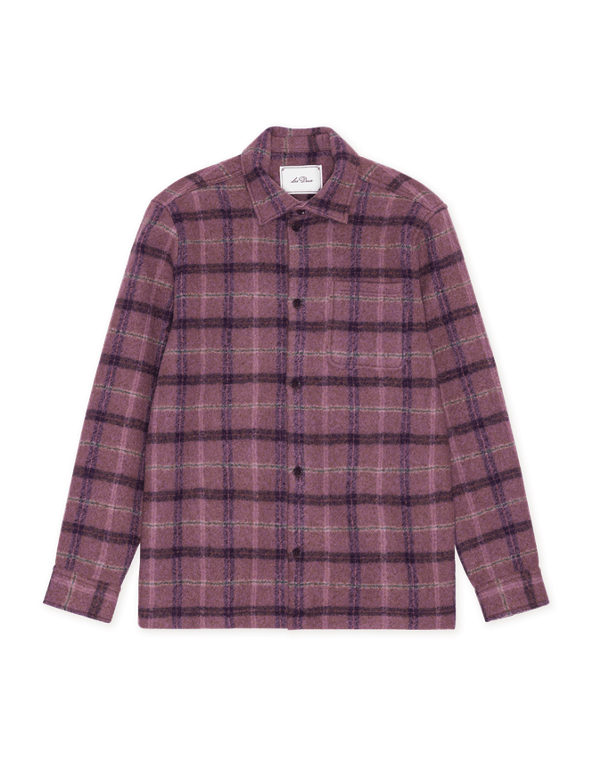 Check Wool Overshirt fra Les Deux