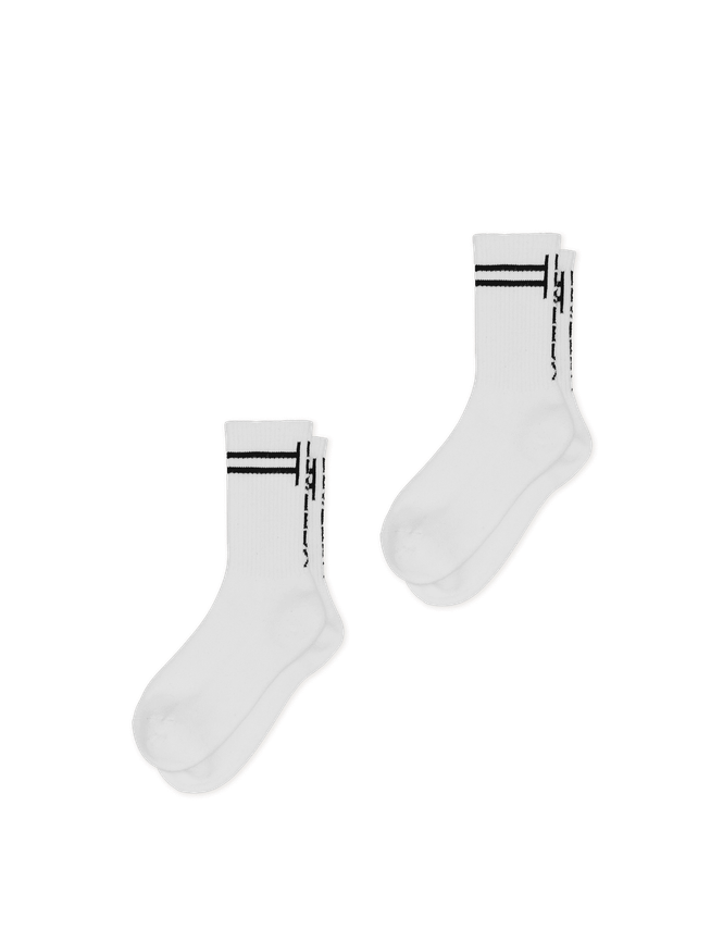 Half Terry Logo Sock 2 Pack fra Les Deux