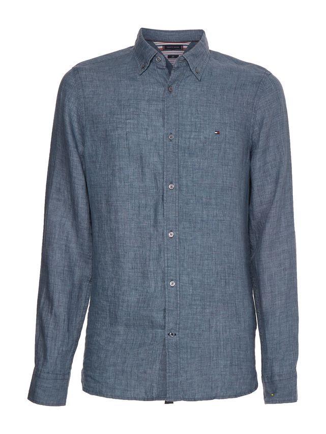 Pigment Dyed Linen Rf Shirt fra Tommy Hilfiger