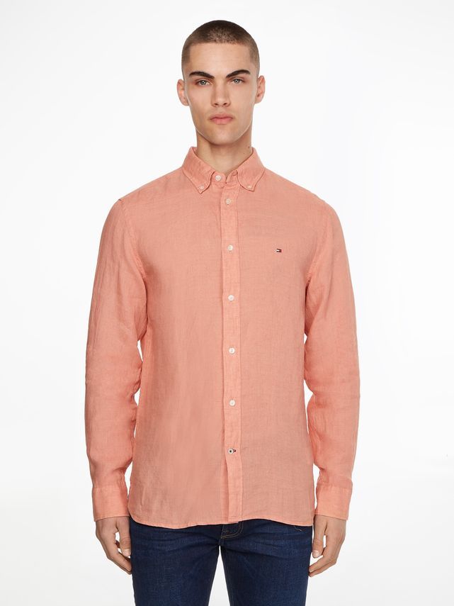 Pigment Dyed Linen Rf Shirt fra Tommy Hilfiger