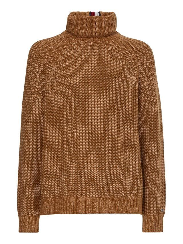 2 Tone Chunky Rib Roll Neck fra Tommy Hilfiger