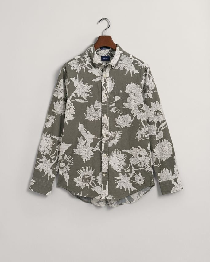 Gant Reg Cotton Linen Solsikke Skjorte – Tilbud!