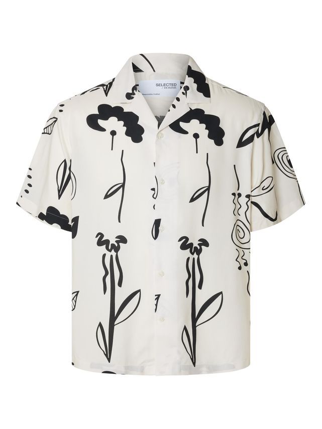 Slhrelaxrajesh Shirt Ss Aop fra Selected