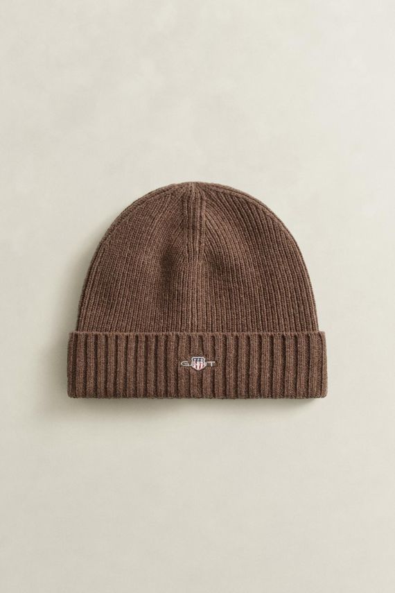 Unisex. Shield Wool Beanie fra Gant