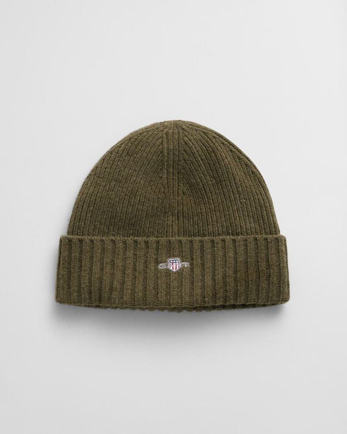 Unisex. Shield Wool Beanie fra Gant