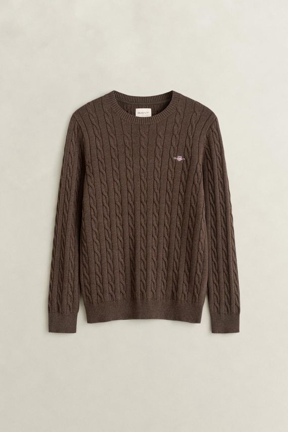 Cotton Cable C Neck fra Gant