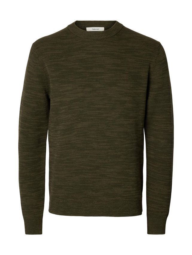 Slhdane Ls Knit Structure Crew Neck fra Selected