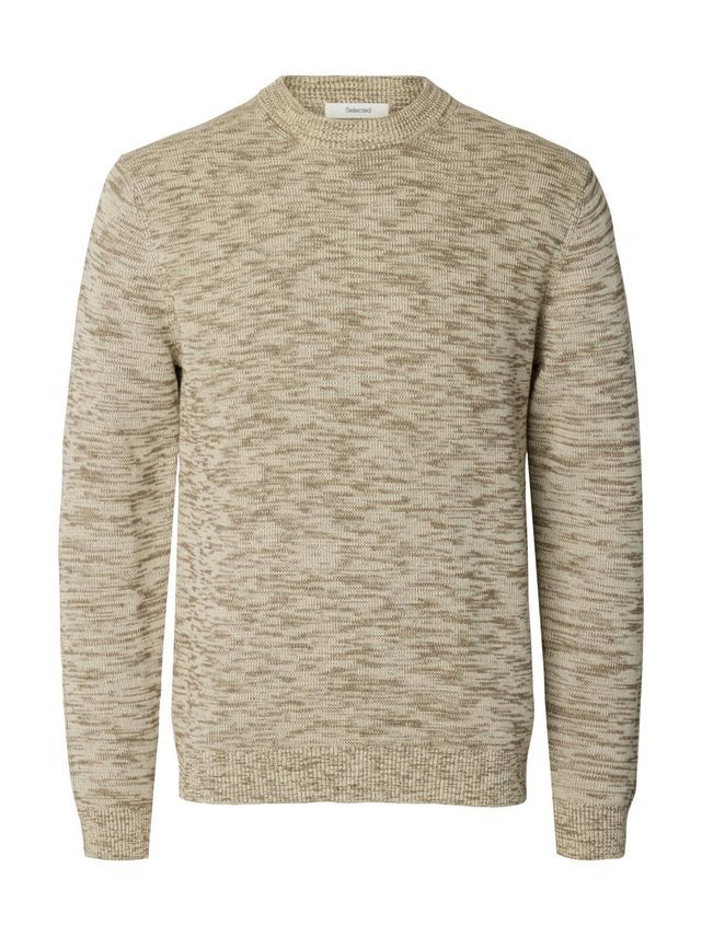 Slhdane Ls Knit Structure Crew Neck fra Selected
