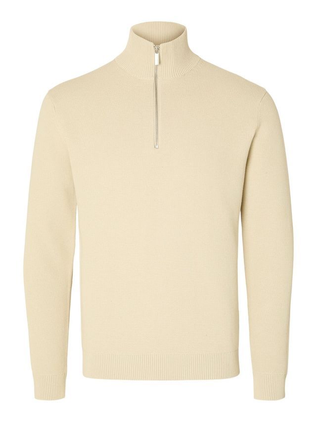 Slhdane Ls Knit Structure Half Zip fra Selected