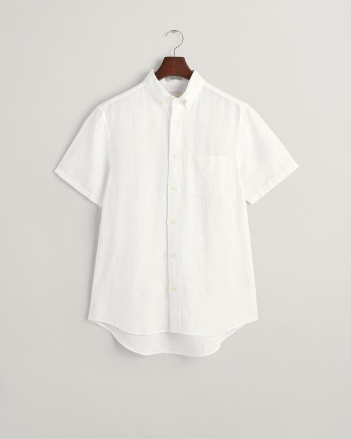Reg Linen Ss Shirt fra Gant