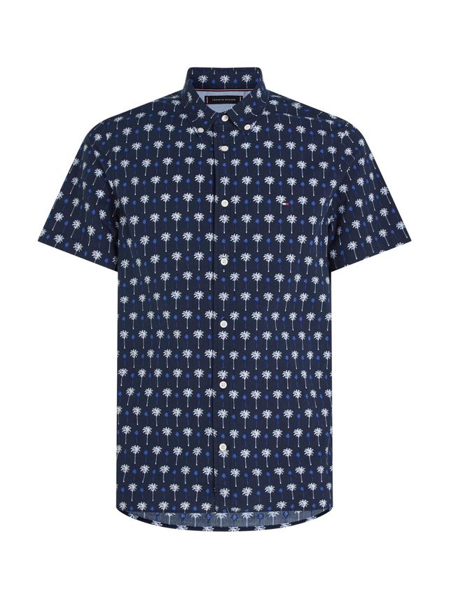 Mini Palm Print Sf Shirt S S fra Tommy Hilfiger