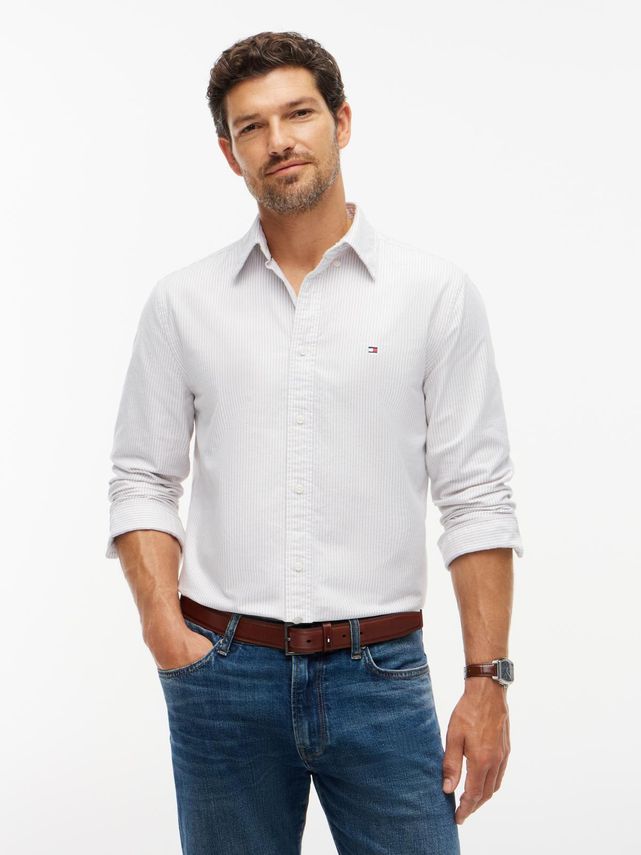 Heritage Oxford Stripe Rf Shirt fra Tommy Hilfiger