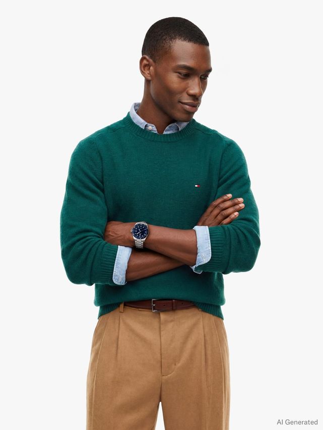 Lambswool Crew Neck fra Tommy Hilfiger