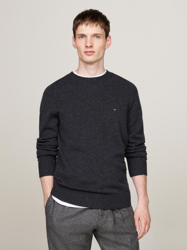 Lambswool Crew Neck fra Tommy Hilfiger – Fantastisk tilbud!