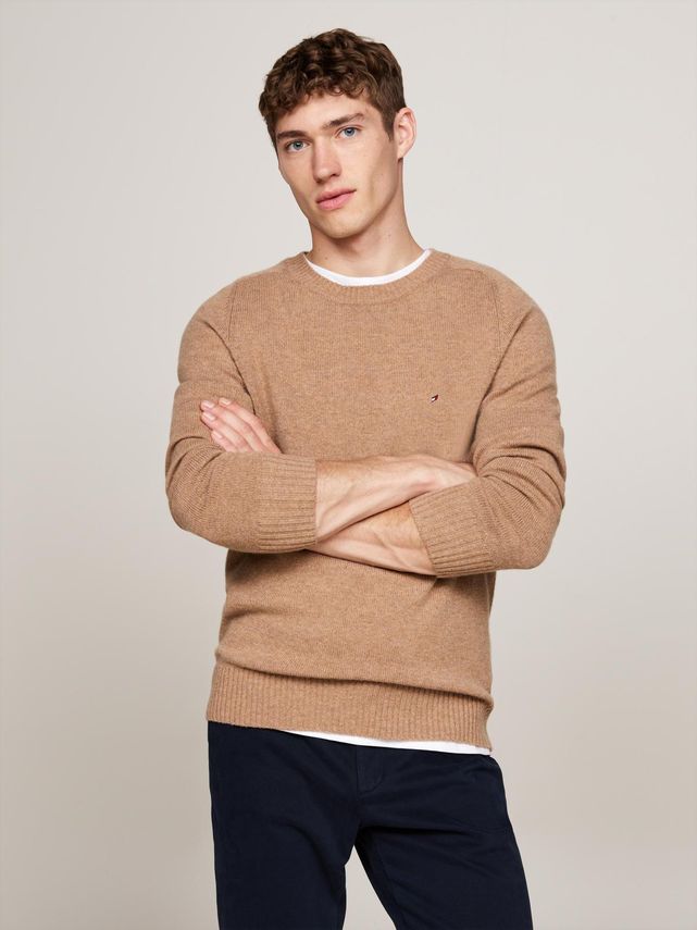 Tommy Hilfiger Lammeuld Crew Neck – Uovertruffen tilbud!