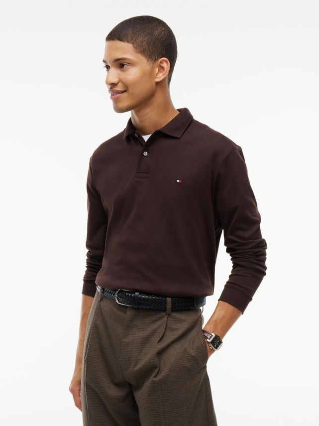 L S Liquid Cotton Reg Polo fra Tommy Hilfiger