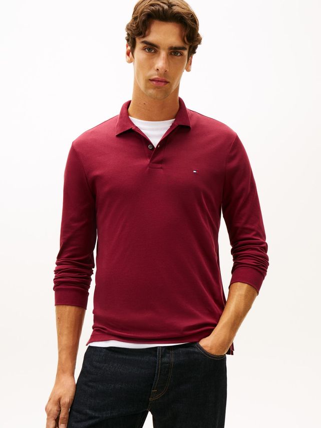 L S Liquid Cotton Reg Polo fra Tommy Hilfiger