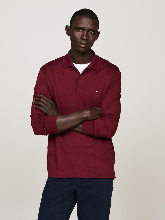 L S Liquid Cotton Reg Polo fra Tommy Hilfiger