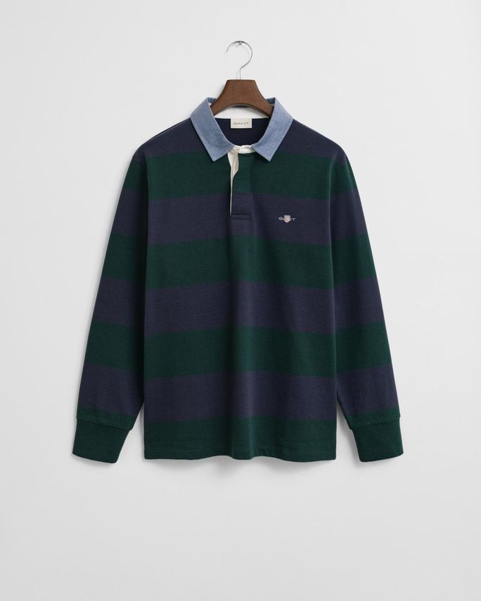 Reg Chambray Stripe Heavy Rugger fra Gant