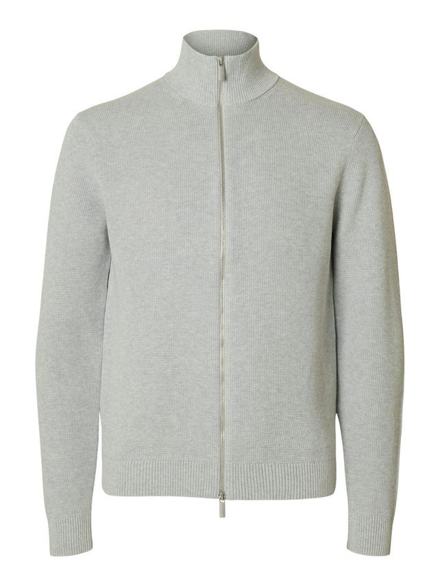 Slhdane Ls Knit Structure Full Zip fra Selected