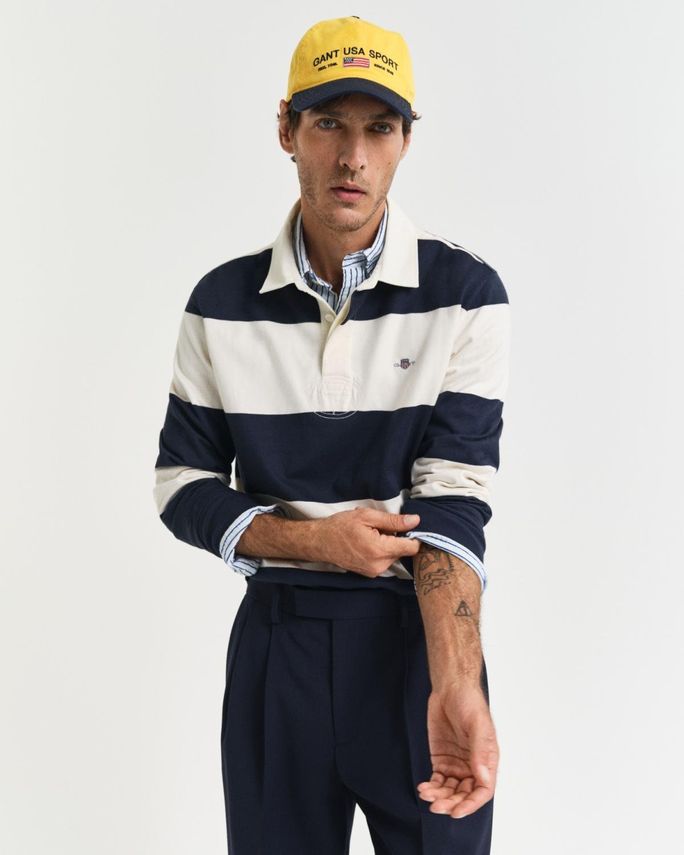 Barstripe Rugbytrøje fra Gant - Tidsløst design!