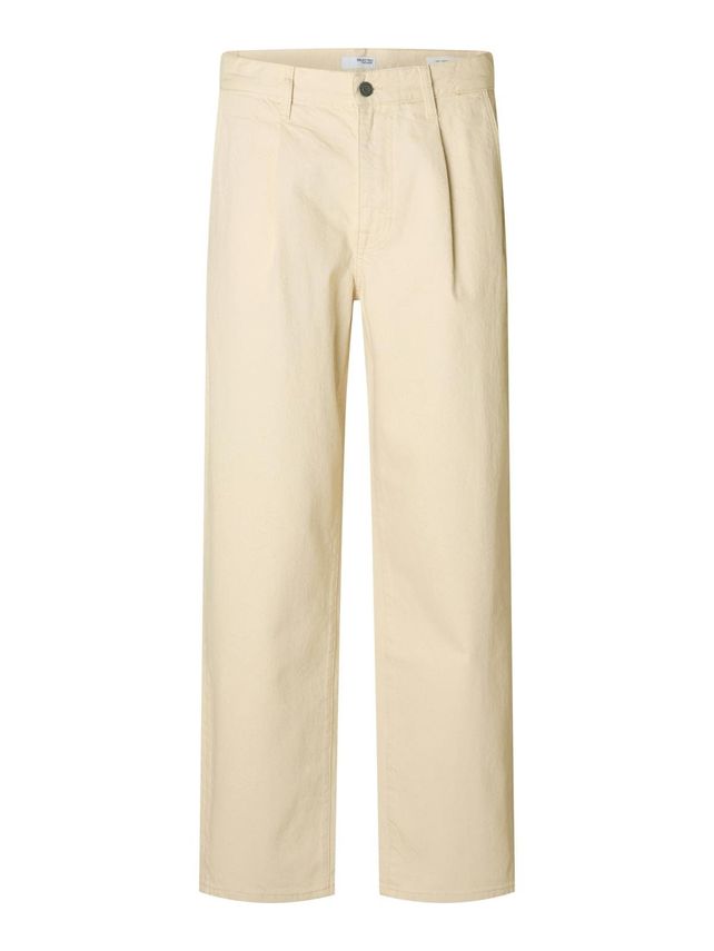 Slh220 Loose Kobe Pleat 5511 Ecru J fra Selected