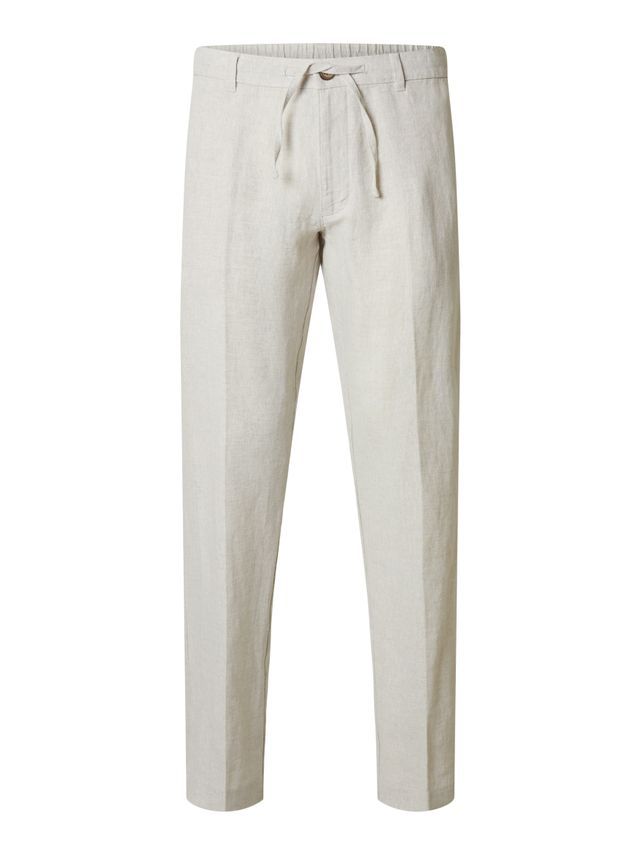 Slh196 Straight Leroy Linen Bld Pnt fra Selected