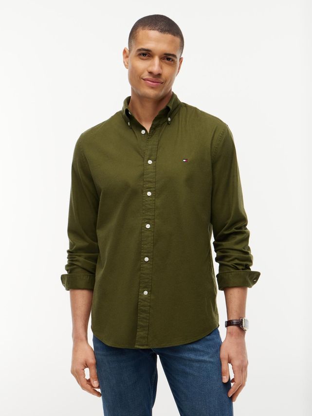 Flex Flannel Solid Rf Shirt fra Tommy Hilfiger