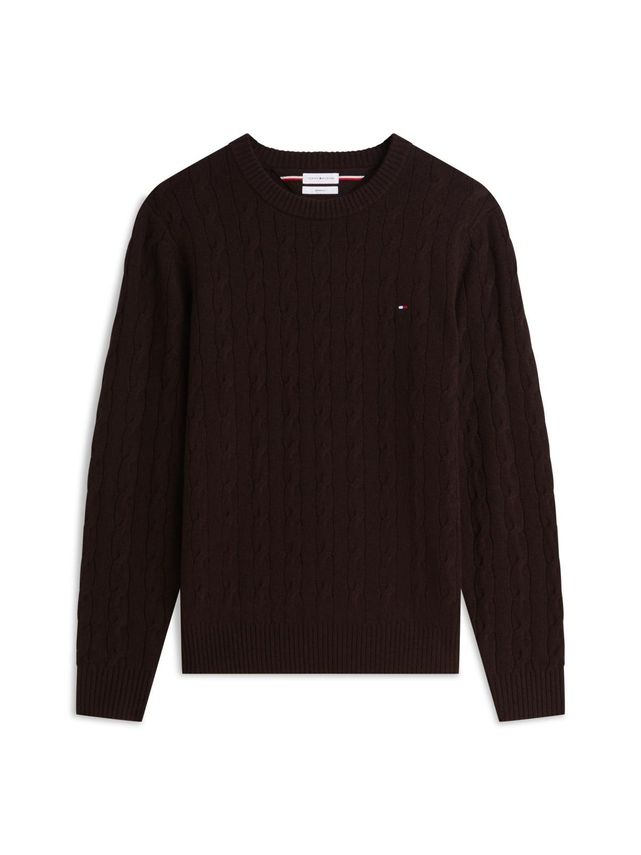 Lambswool Blend Cable Crew fra Tommy Hilfiger