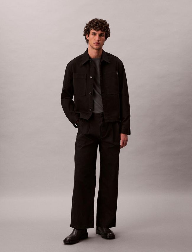 Cotton Pleated Half Elastic Pant fra Calvin Klein