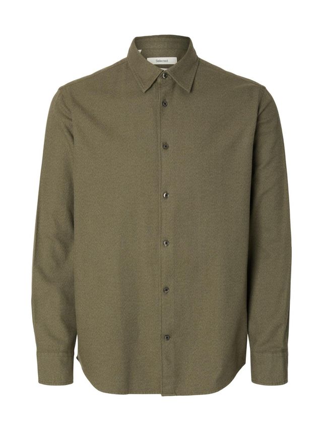 Slhregnoah Brushed Twist Shirt Ls N fra Selected
