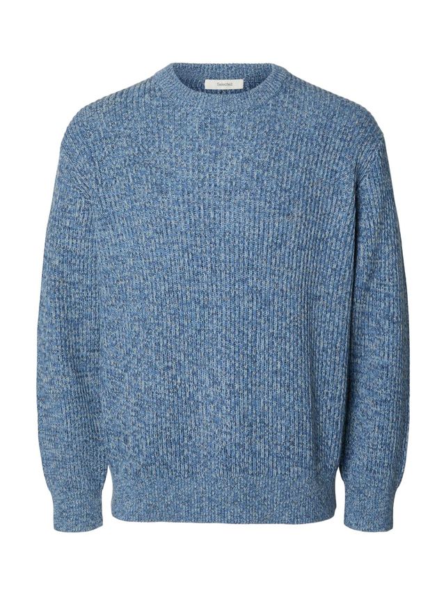Slhtilum Ls Knit Relaxed Crew Neck fra Selected