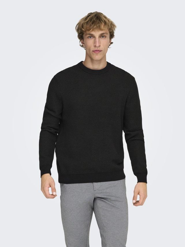 Onsdave Reg Ls Crew Neck Knit Noos fra Only & Sons
