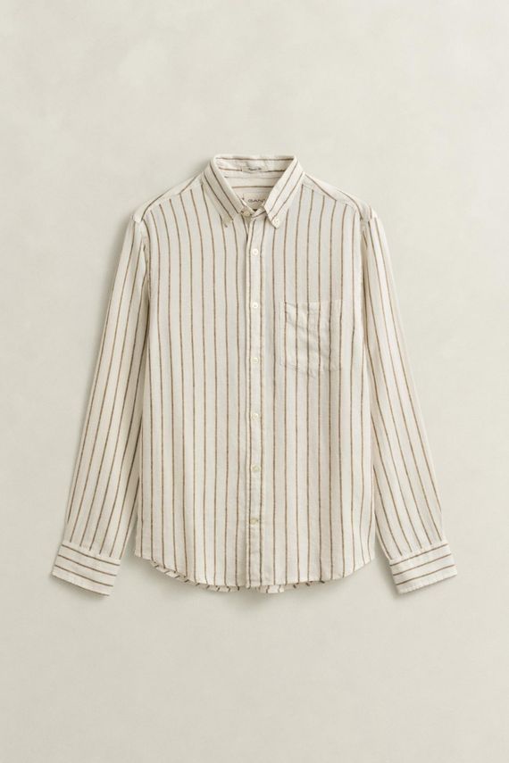 Reg Linen Viscose Stripe Shirt fra Gant